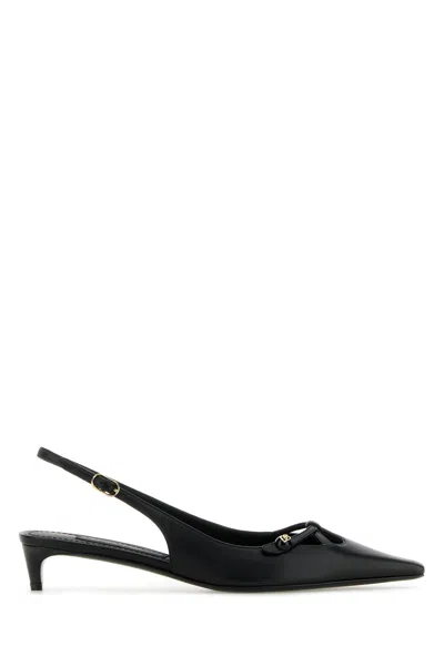 Dolce & Gabbana Slingback Seta In Black