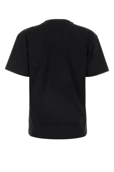 Alexander Wang T Essential Jsy Ss Tee W Puff Logo & Bound Neck 4cc3241520 001 In Black