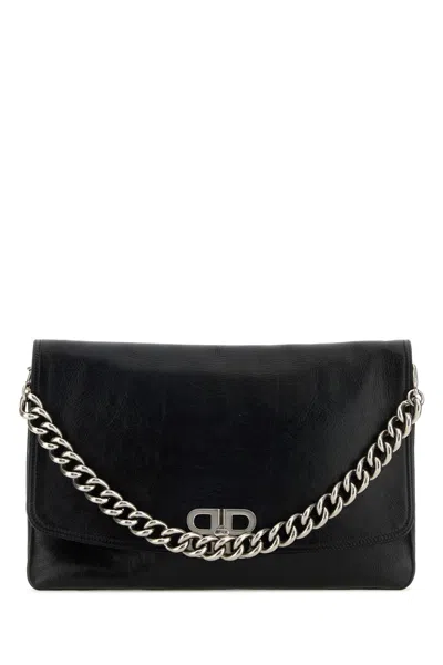 Balenciaga Calf Leather Smooth Grain Adjustable Handbag In Black