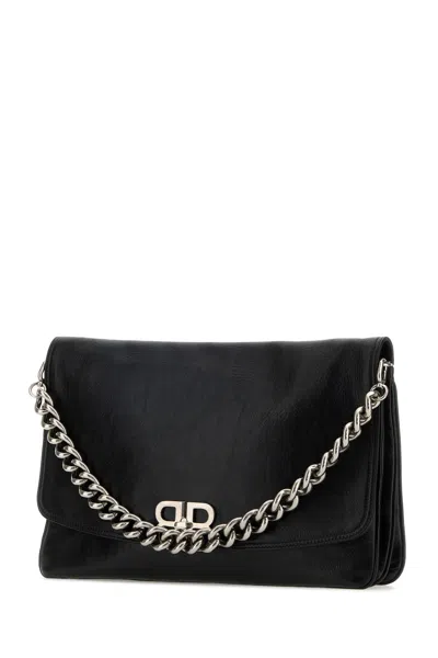 Balenciaga Calf Leather Smooth Grain Adjustable Handbag In Black