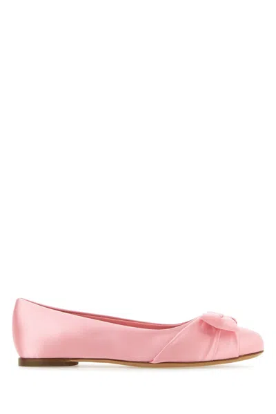 Ferragamo Light Pink Varina Viscose Ballerina