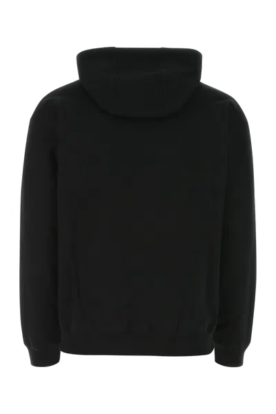Versace Cotton Sweatshirt With Iconic Embroidery On The Front In Black