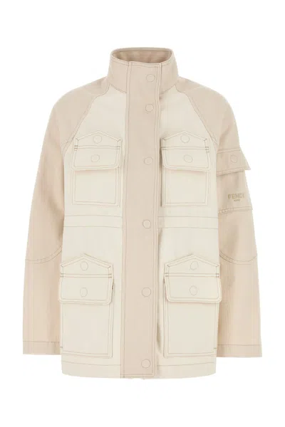 Fendi Denim Parka Casual Jackets