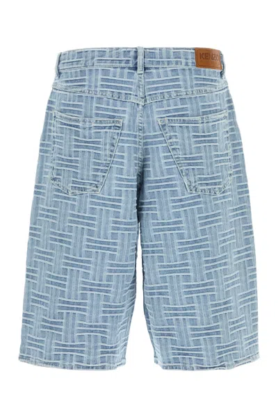 Kenzo Weave Straight Short Ff55ds3396j4 Db In Blue