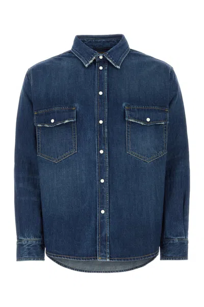 1989 Studio Camicia Ss2427 Wash2 In Blue