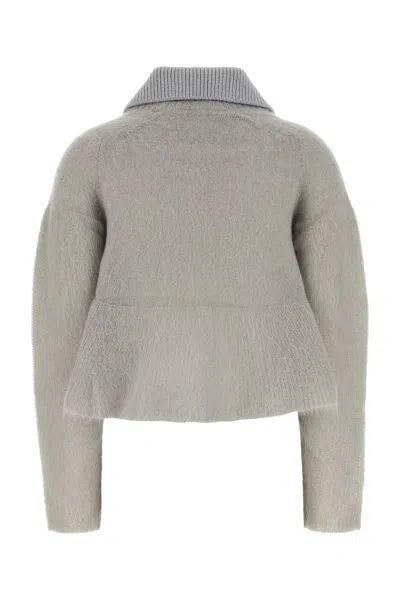 Loewe Polo In Misto Mohair Grigio  Donna