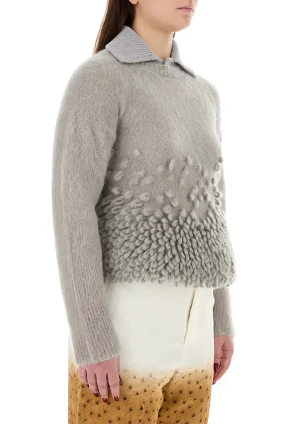 Loewe Polo In Misto Mohair Grigio  Donna