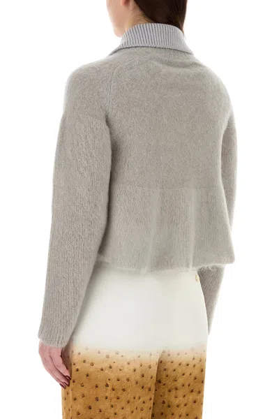 Loewe Polo In Misto Mohair Grigio  Donna