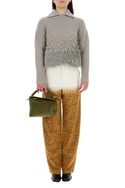 Loewe Polo In Misto Mohair Grigio  Donna