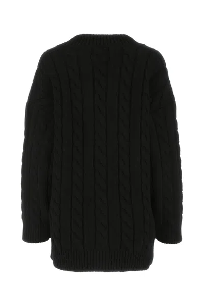 Prada V-neck Cable-knit Cardigan