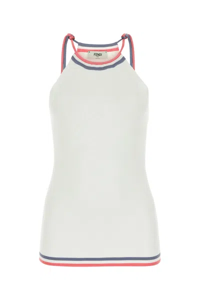 Fendi Ivory Viscose Blend Top