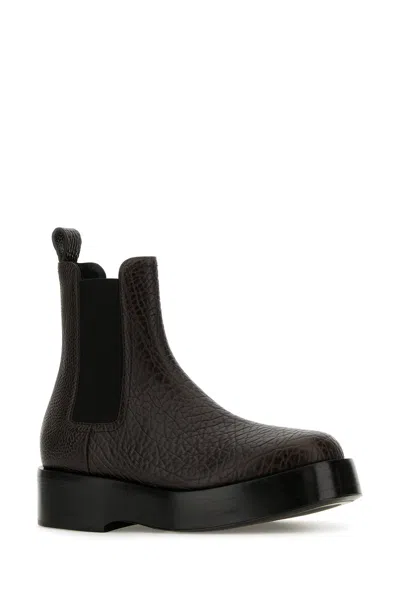 Bottega Veneta Stivaletti Torino In Pelle Testa Di Moro Uomo