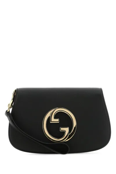 Gucci Leather Blondie Clutch Wrist Strap