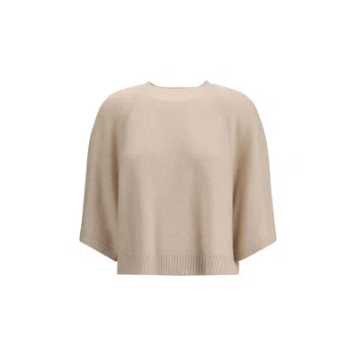 Fabiana Filippi Beige Fleece Wool Sweatshirt