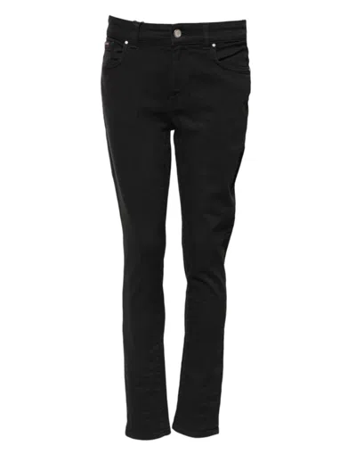 Dolce & Gabbana Chic Black Mid-waist Skinny Denim Jeans In Black