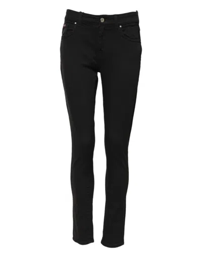 Dolce & Gabbana Chic Black Mid-waist Skinny Denim Jeans In Black