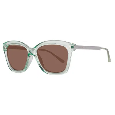 Benetton Green Resin Sunglasses In White