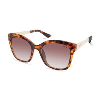 Kenneth Cole Brown Injected Sunglasses In Multi
