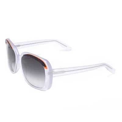 Italia Independent White Acetate Sunglasses In Gray