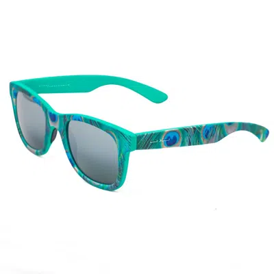 Italia Independent Blue Acetate Sunglasses In Green