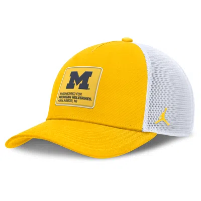 Jordan Men's Michigan On-field Rise Engineered  Brand College Trucker Adjustable Hat In Multi