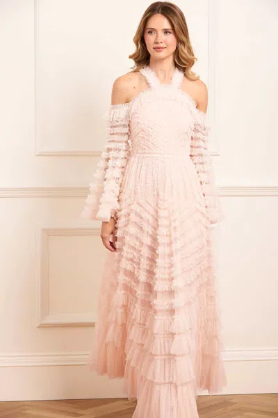 Needle & Thread La Vie En Rose Off-shoulder Gown In Multi