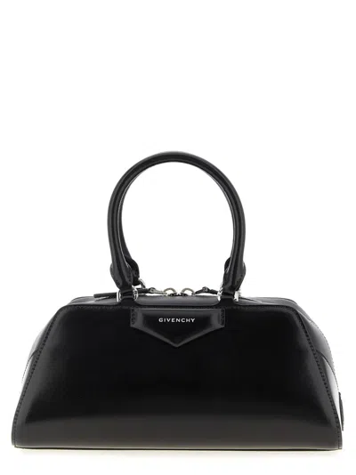 Givenchy Women Antigona East West Small Leather Shoulder Bag In Black