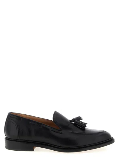 Tricker's Black Calf Leather Moccasin With Decorative Tassel