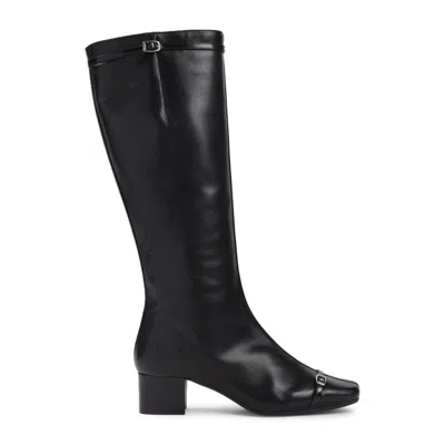 Carel Paris Buckle-detail Leather Boots In Black