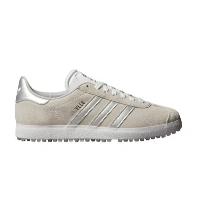 Pre-owned Adidas Originals Adidas Wmns Gazelle Spikeless Golf 'crystal White Silver Metallic' | Cream | Women's Size 9