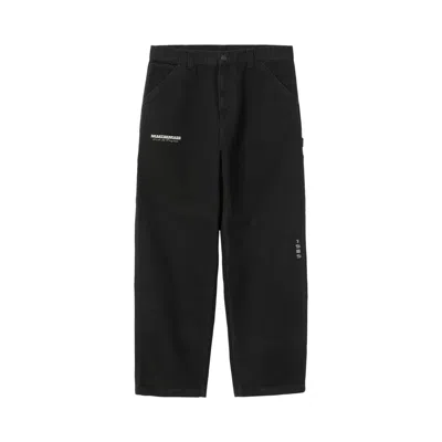 Pre-owned Carhartt Wip Og Single Knee Graphic Pant 'black' | Men's Size L