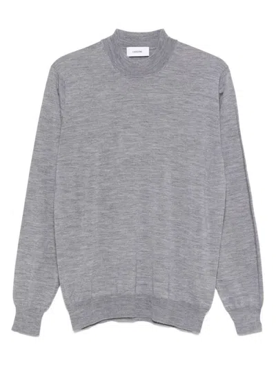 Lardini Mock-neck Sweater In Gray