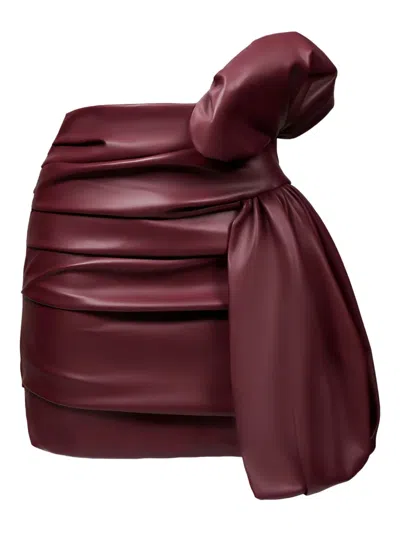 蝴蝶结细节垂坠迷你半身裙