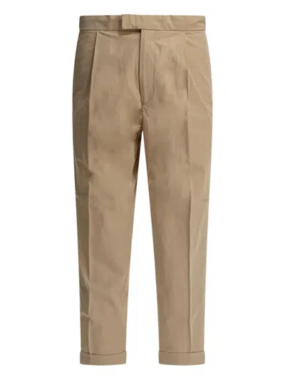 Beams Plus Cotton Beige Trousers In Neutral