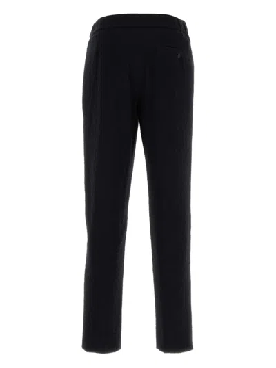 Giorgio Armani Pantalone In Lana Stretch Blu Notte  Uomo In Blue