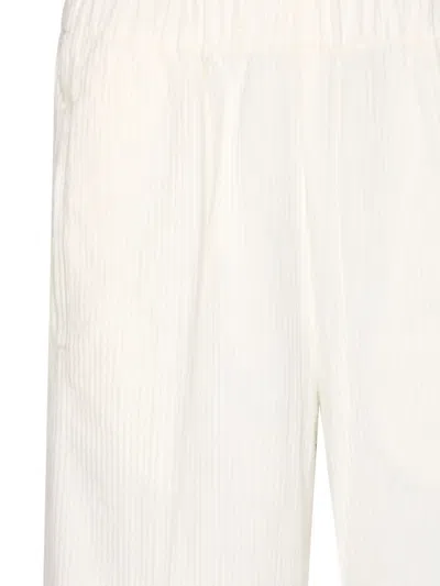 True Avenue Elasticated-waist Corduroy Trousers In Neutral