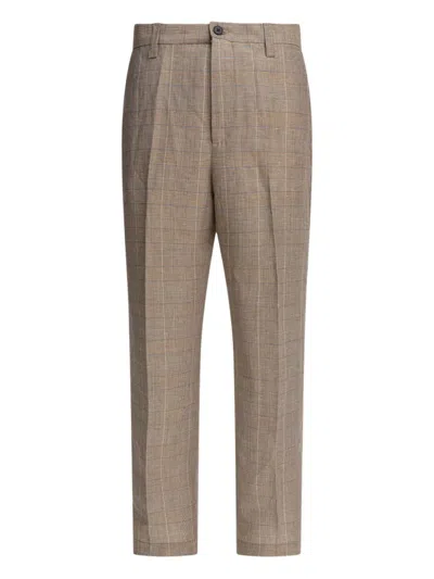 Nn07 Wool Brown Trousers In Neutral