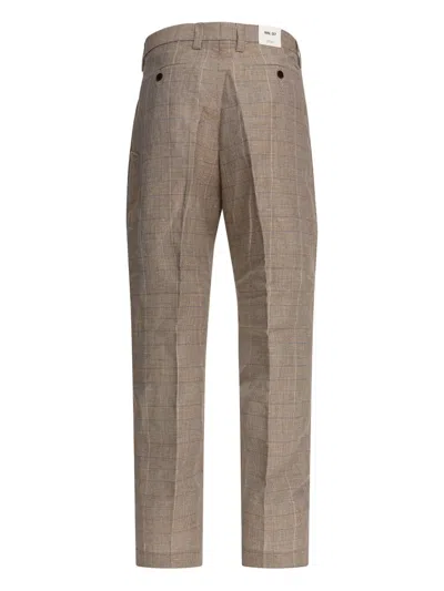 Nn07 Wool Brown Trousers In Neutral