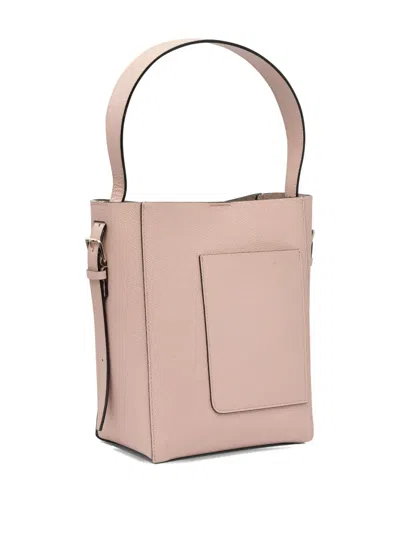 Valextra Shoulder Bags With Adjustable Strap And Front Pocket In Pink