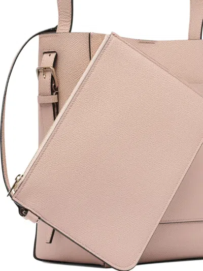 Valextra Shoulder Bags With Adjustable Strap And Front Pocket In Pink
