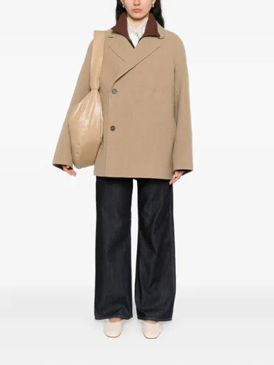 Sofie D'hoore Correggio Double-breasted Wool Coat In Brown