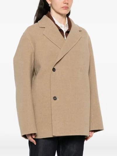 Sofie D'hoore Correggio Double-breasted Wool Coat In Brown