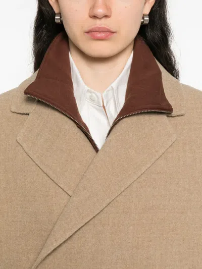 Sofie D'hoore Correggio Double-breasted Wool Coat In Brown