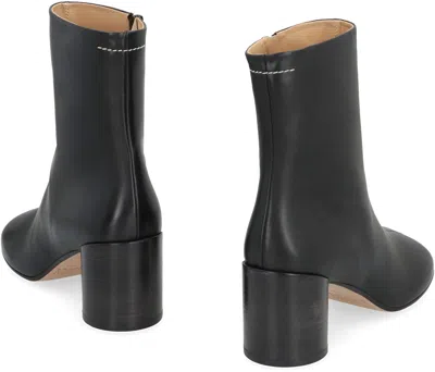 Mm6 Maison Margiela Mm6 By Maison Margiela Black Leather Ankle Booties In Black