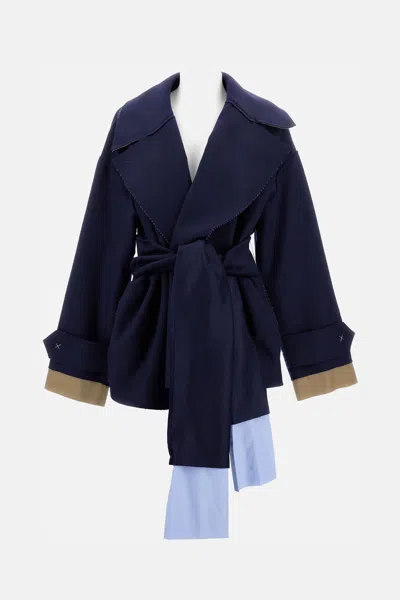 Jejia Cashmere Peacoat In Blue
