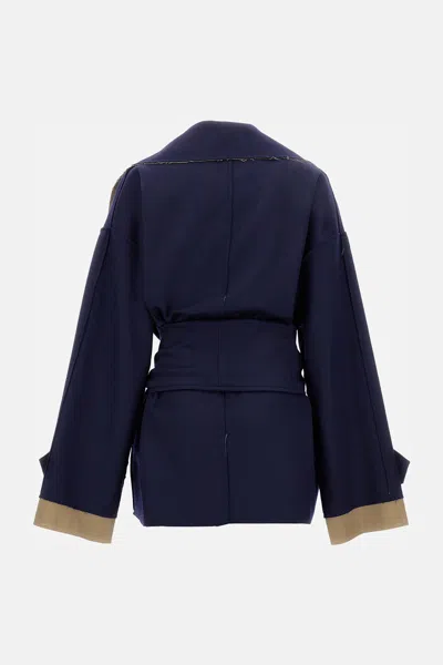Jejia Cashmere Peacoat In Blue
