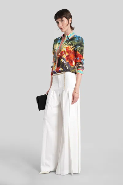 Alice And Olivia Island Dreams Willa Placket Top In Multi