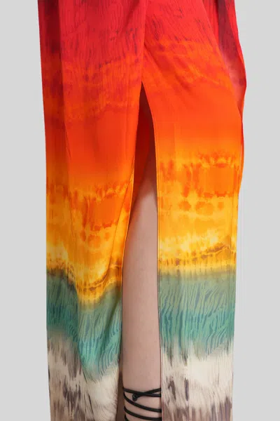 Alice And Olivia Larissa Pants In Red Viscose In Multi