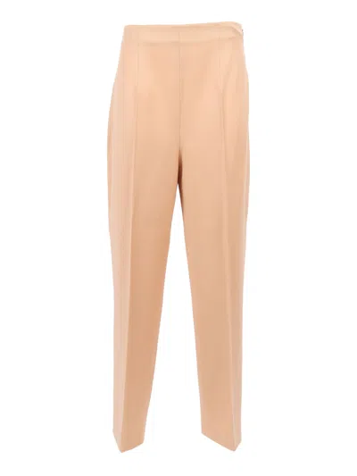 Alberta Ferretti High Waist Straight-leg Tailored Pants With Pleats In Multi