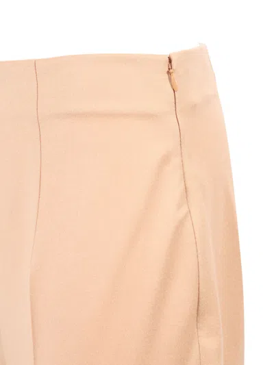 Alberta Ferretti High Waist Straight-leg Tailored Pants With Pleats In Multi